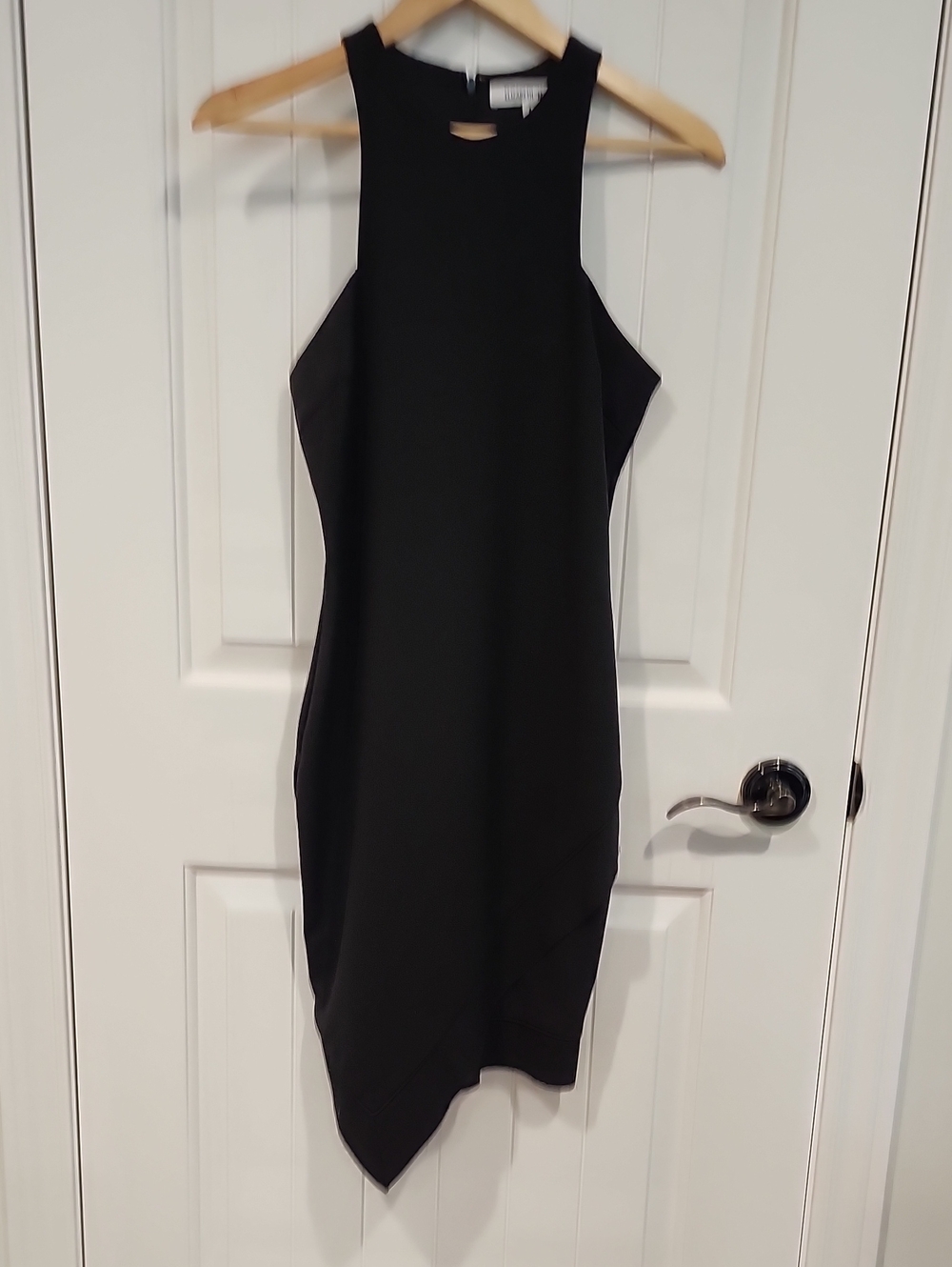 Elizabeth and James Black Asymmetrical Hem Dress